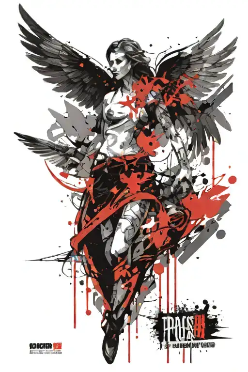 Trash Polka Angel Wings