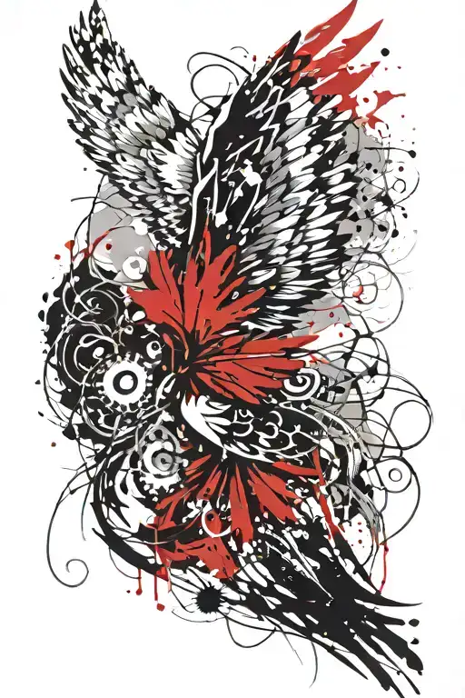 Trash Polka Angel Wing Spread