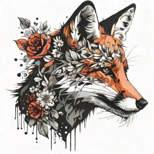 Fox In Flowers