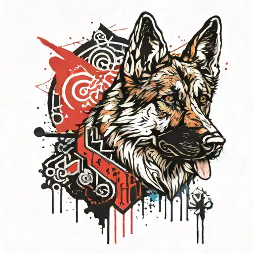 German Shepard Stark Sigil