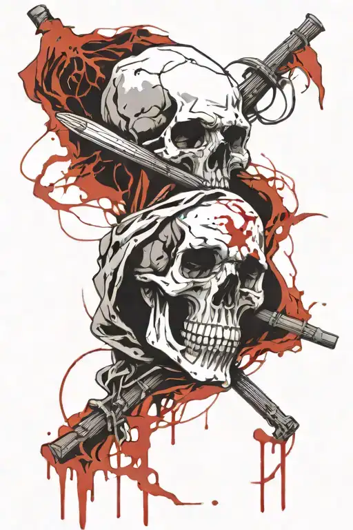 Skull Grim Reaper Silohuette