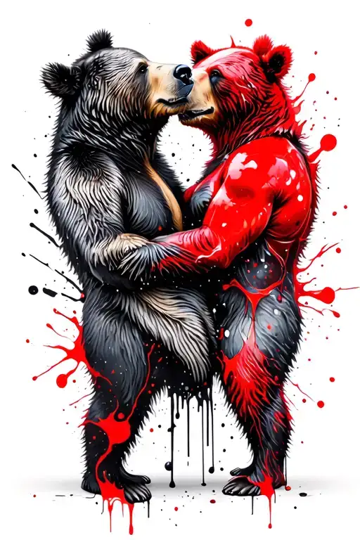 Two Bears Loving Each Other
