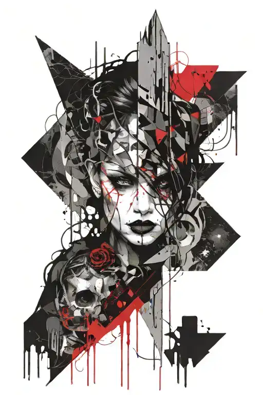 Different Lines Are Sharp And Sharp Of The Gothic Style But In A Single Simitric Pattern