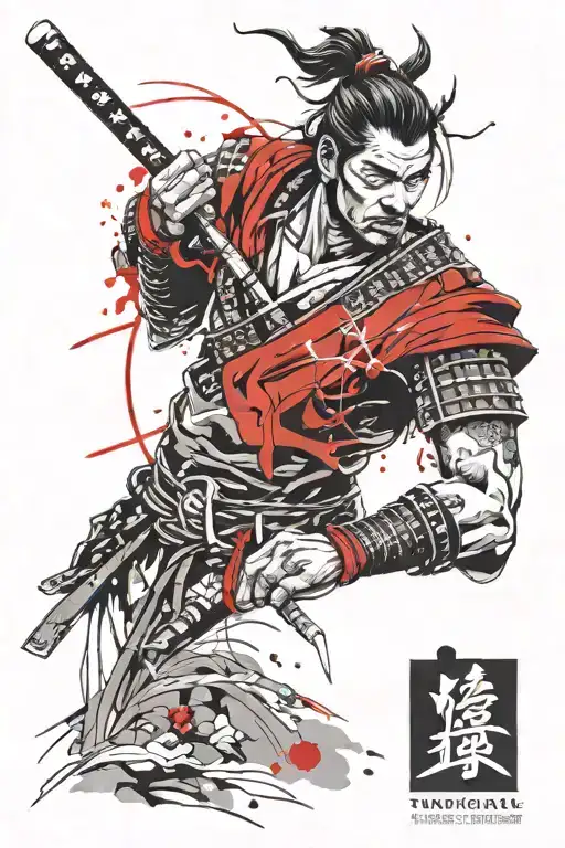 Samurai Tample Half Sleeve