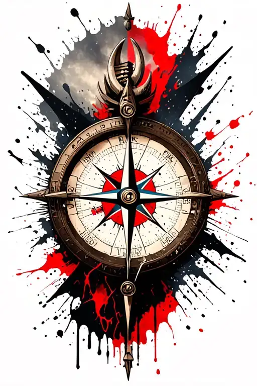 Viking Compass Surrounded By Various Travel Destinations