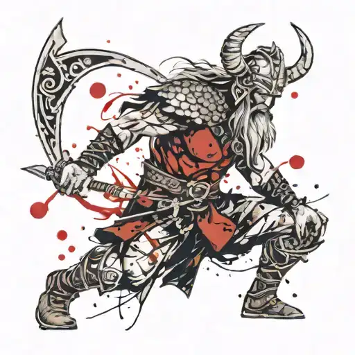 Viking Warrior Wielding