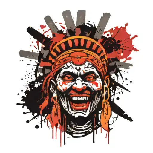 Zombi Indian Laughing Face