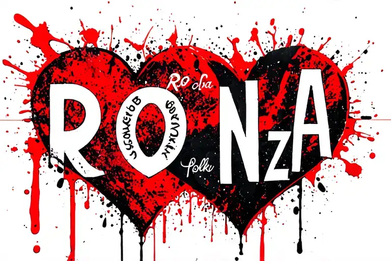 Ro Ra N Z Initials With Their Birth Year Inside Of Hearts