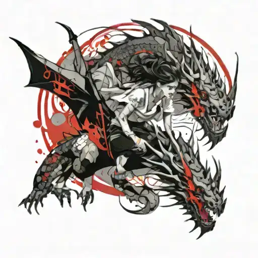 Girl Flying A Dragon