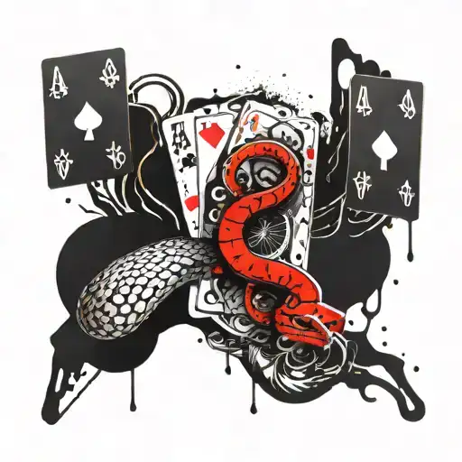 Snake And Poker Chips