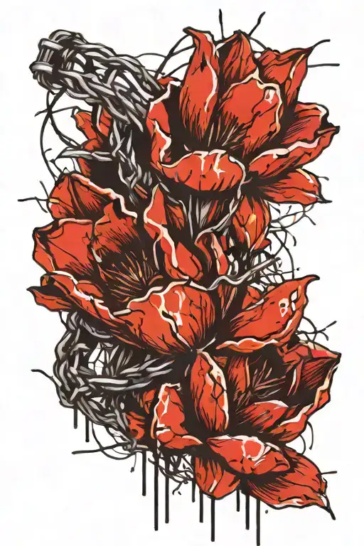 Barbed Wire Tulip Arm Bracelet