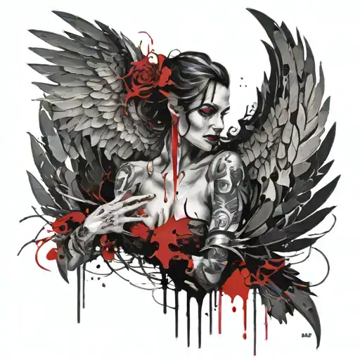 Demon Girl With Angel Wings