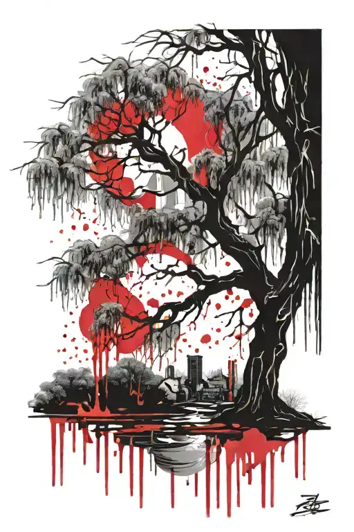 Weeping Willow Tree Back