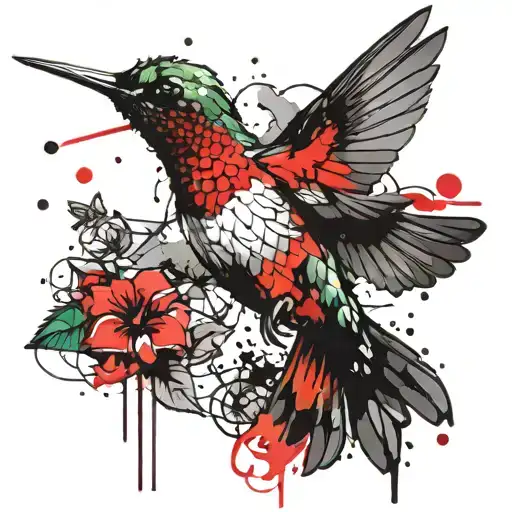 Hummingbird Sipping Nectar