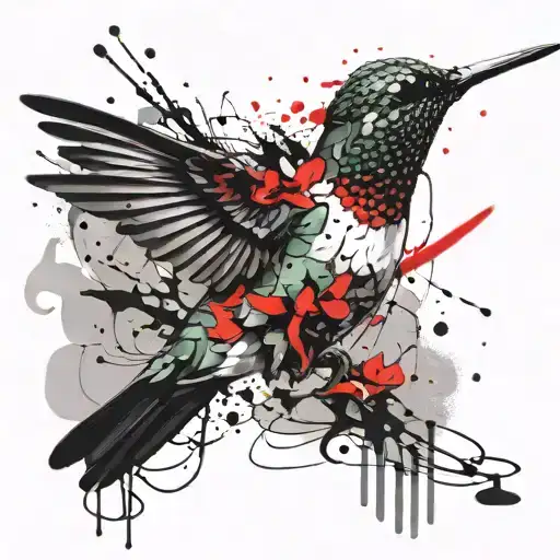 Hummingbird Sipping Nectar