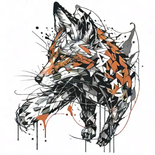 Little Fox With Two Tails Sitting