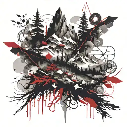 Meadow Of The Valley Of The High Forest Mountains