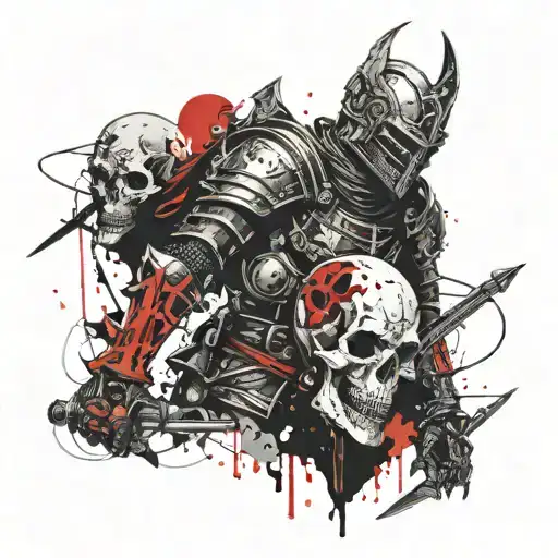 The Knight Of Hell With A Skull