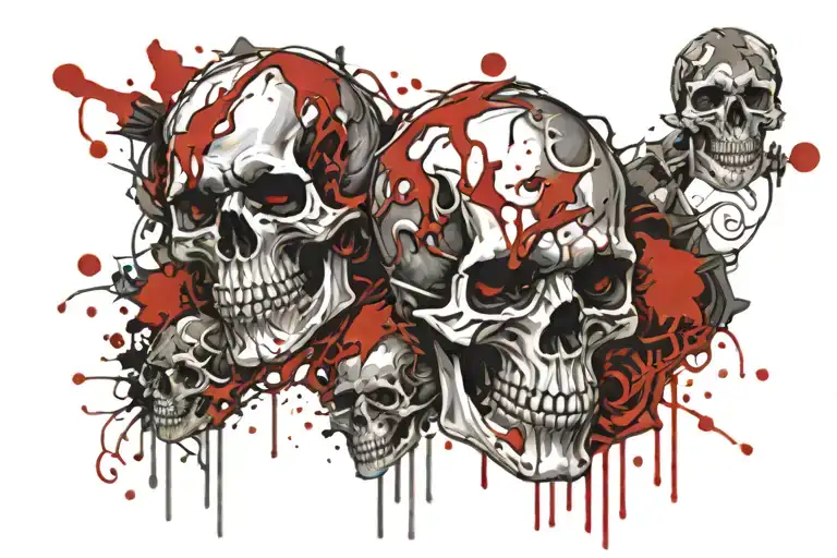 Skulls Bones Blood Evil