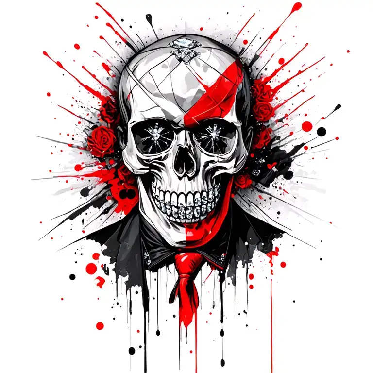 Skull With Vvs Diamonds And Gucci Suit