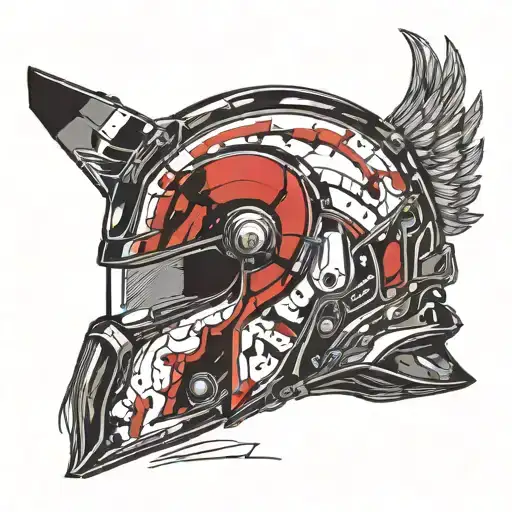 Spartan Helmet Design For Motorcycle Helmet Merged