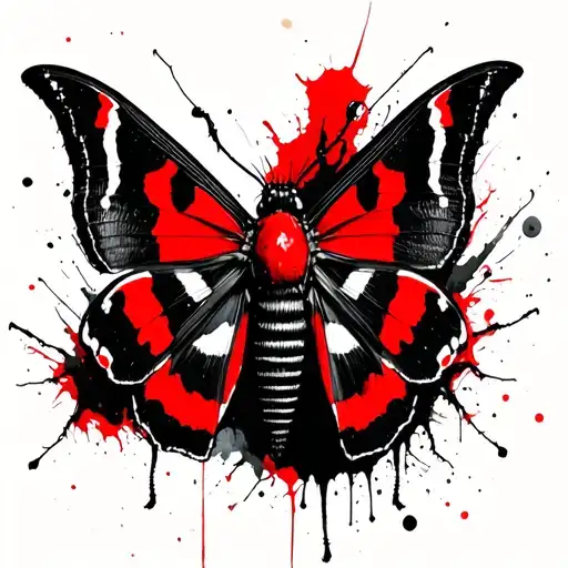 Black And Red Death Moth
