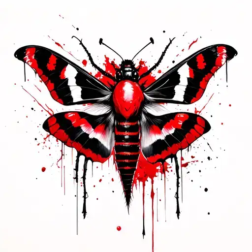 Black And Red Death Moth
