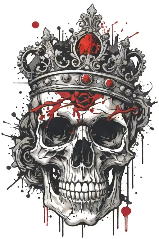 Skull Wearing A Crown