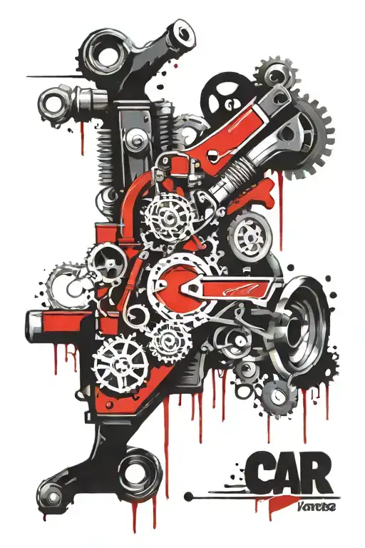 Car Mechanic Pistons And Turbos And Keys