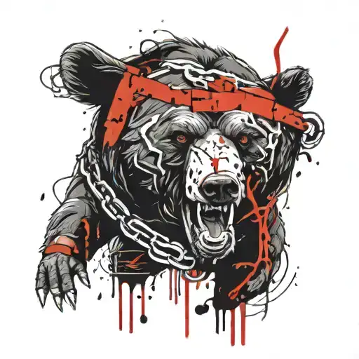 Bear With Chains Wrapped