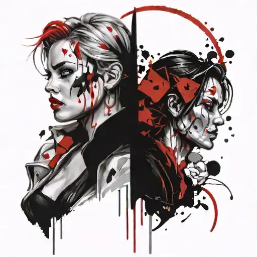 Butiful Girl Two Face Good Vs Evil