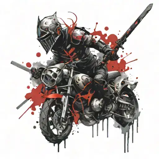 Knight With Skulls And Sword