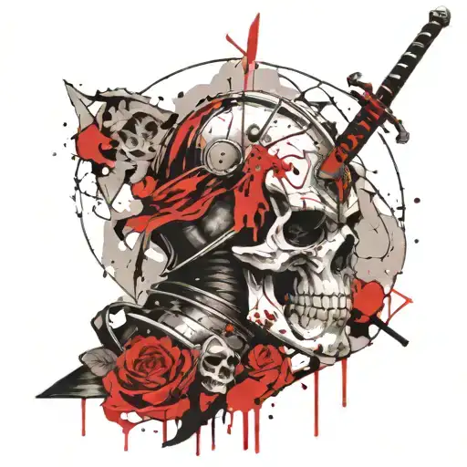 A Knight With A Sword And A Skull