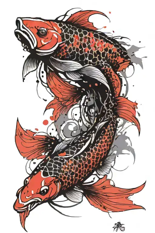 Koi Fish Raven