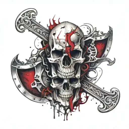 Skull On A Knight's Shield