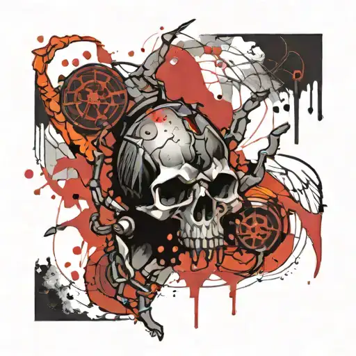 A Scarab With A Skull