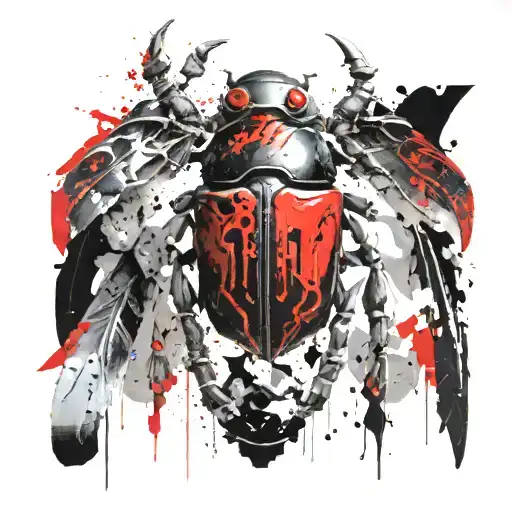 A Scarab With A Skull On It