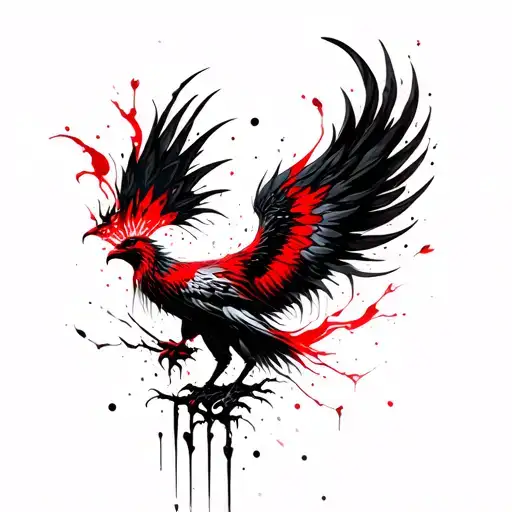 Rebirth Phoenix In Celtic Style