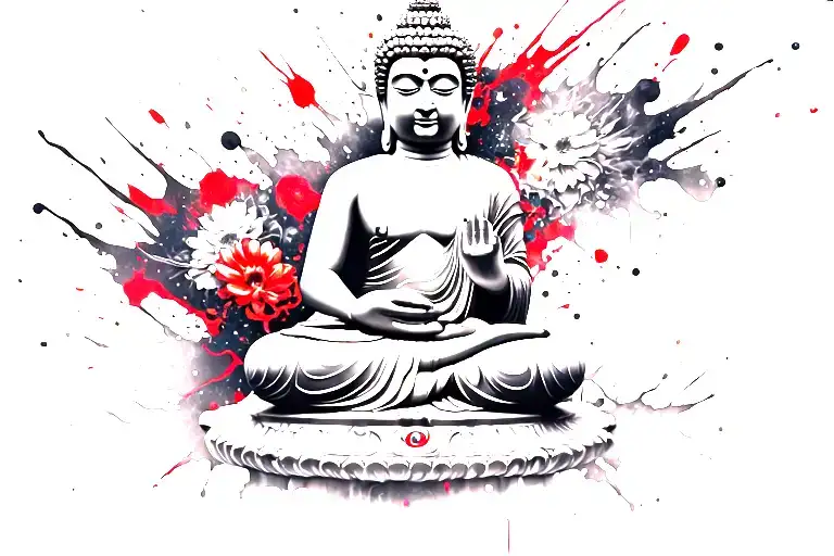 Buddha Surrounded By Elements