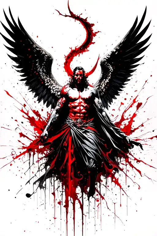 Arch Angel Michael Killing Lucifer