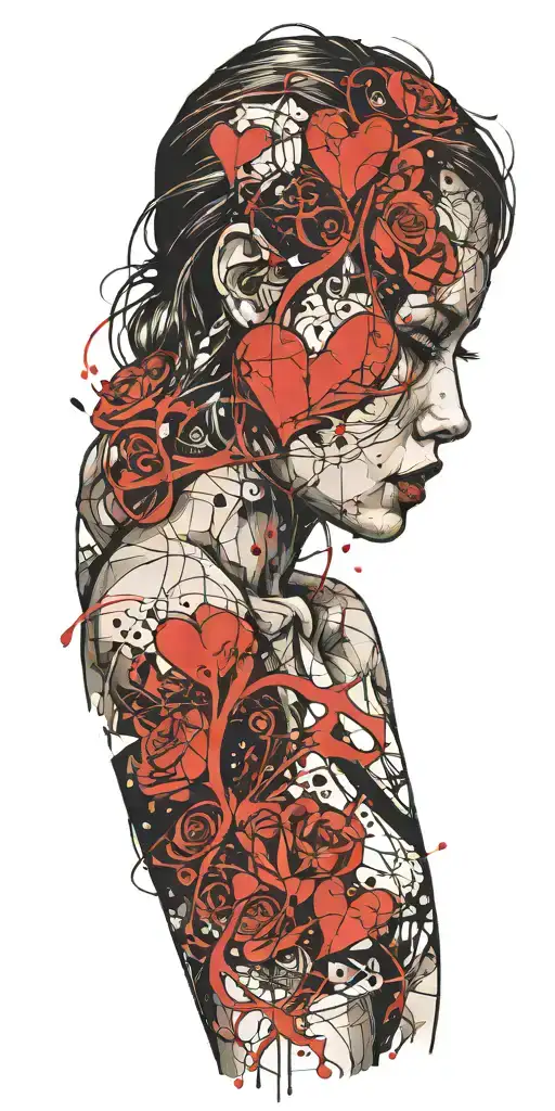 Woman And Love Heart