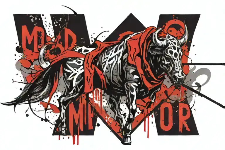 Word Matador In Gothic Style
