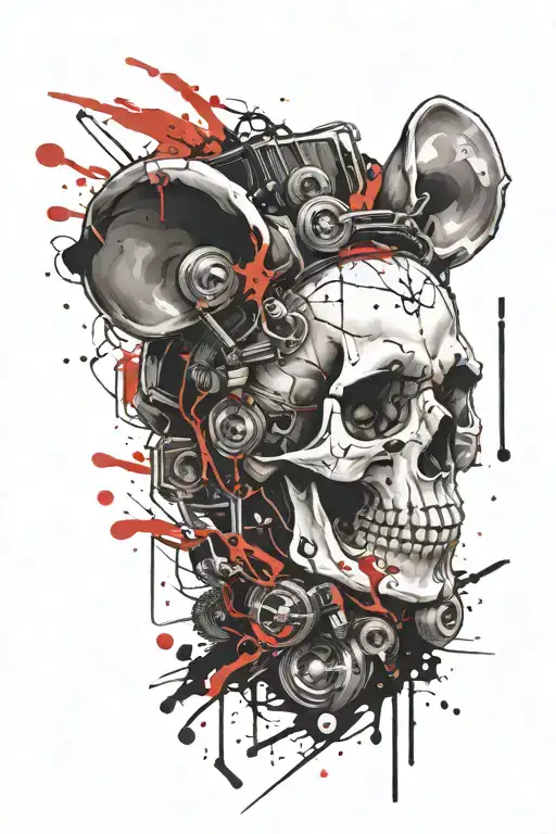 Chinchilla Smiling Skull Surrounded