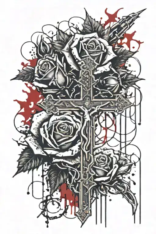 Rosary And Roses With Thorns