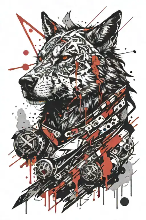 Warrior Wearing A Wolf's Head