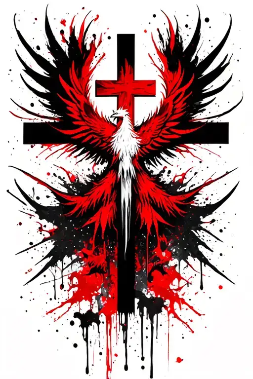 Cross And Rising Phoenix
