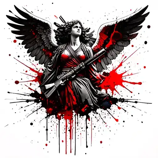 Military Memorial With Angel