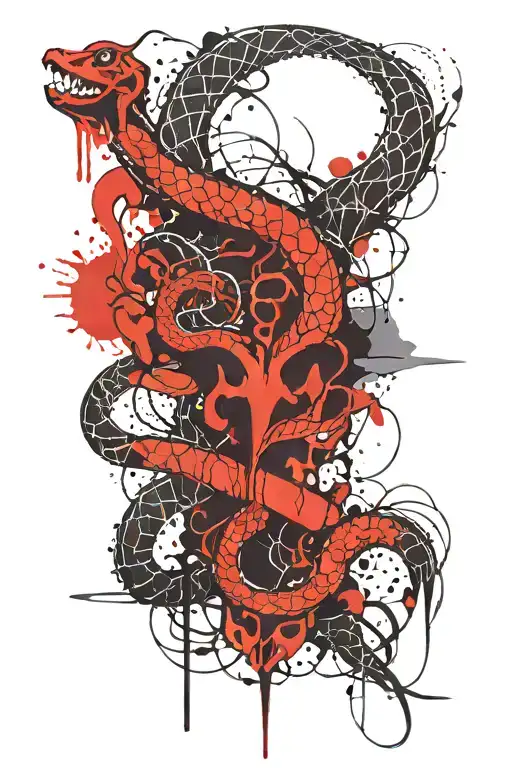 Trident With A Snake