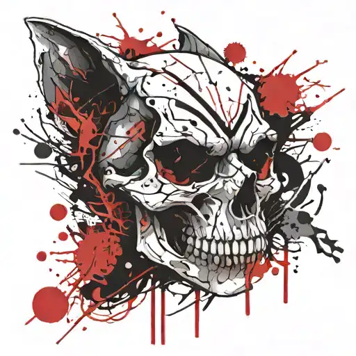 Skull Wolf Head
