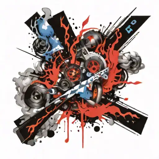 Air And Fire Vortex Red And Blue